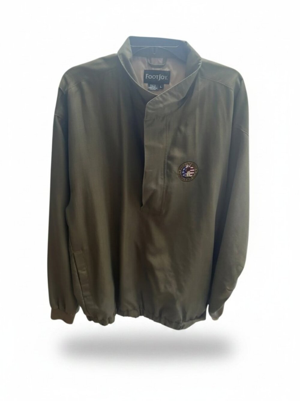 FootJoy Olive Green Pullover Windbreaker with Emblem 2005 US Open Pinehurst